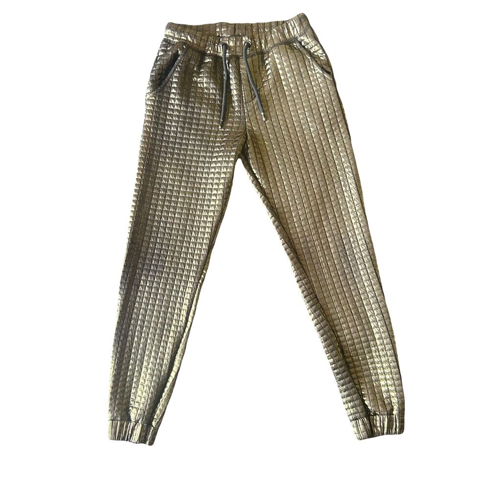 Topshop Metallic Quilted Jogger pants